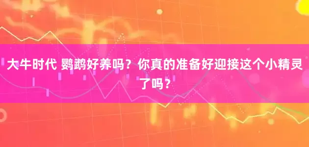大牛时代 鹦鹉好养吗？你真的准备好迎接这个小精灵了吗？